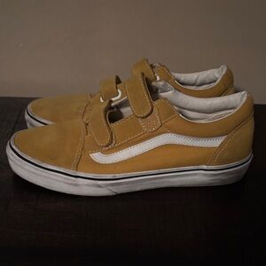 Vans Yellow Flats with Velcro Straps
